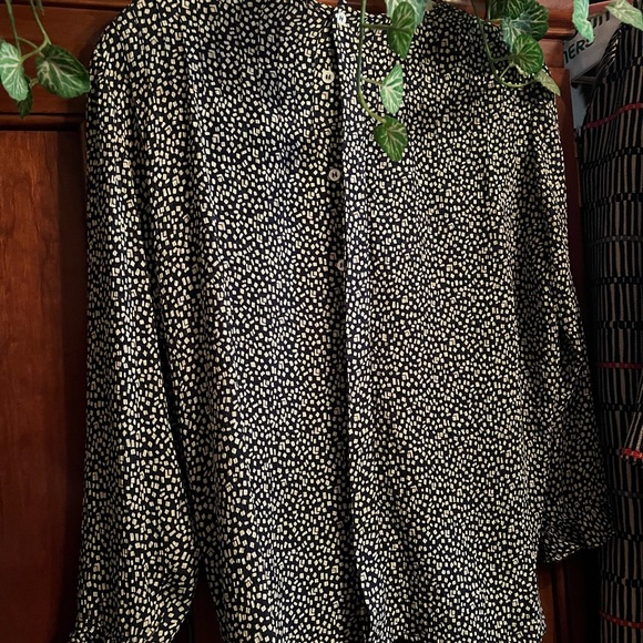 Vintage Valentino Miss V collarless long sleeve Blouse Luxe - Picture 4 of 7